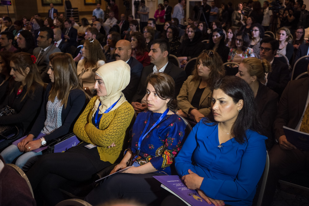 The International Protocol on Sexual Violence in Conflict was launched in Kurdish. April 19, 2016. (Photo: Kurdistan24 / Alexandre Afonso)